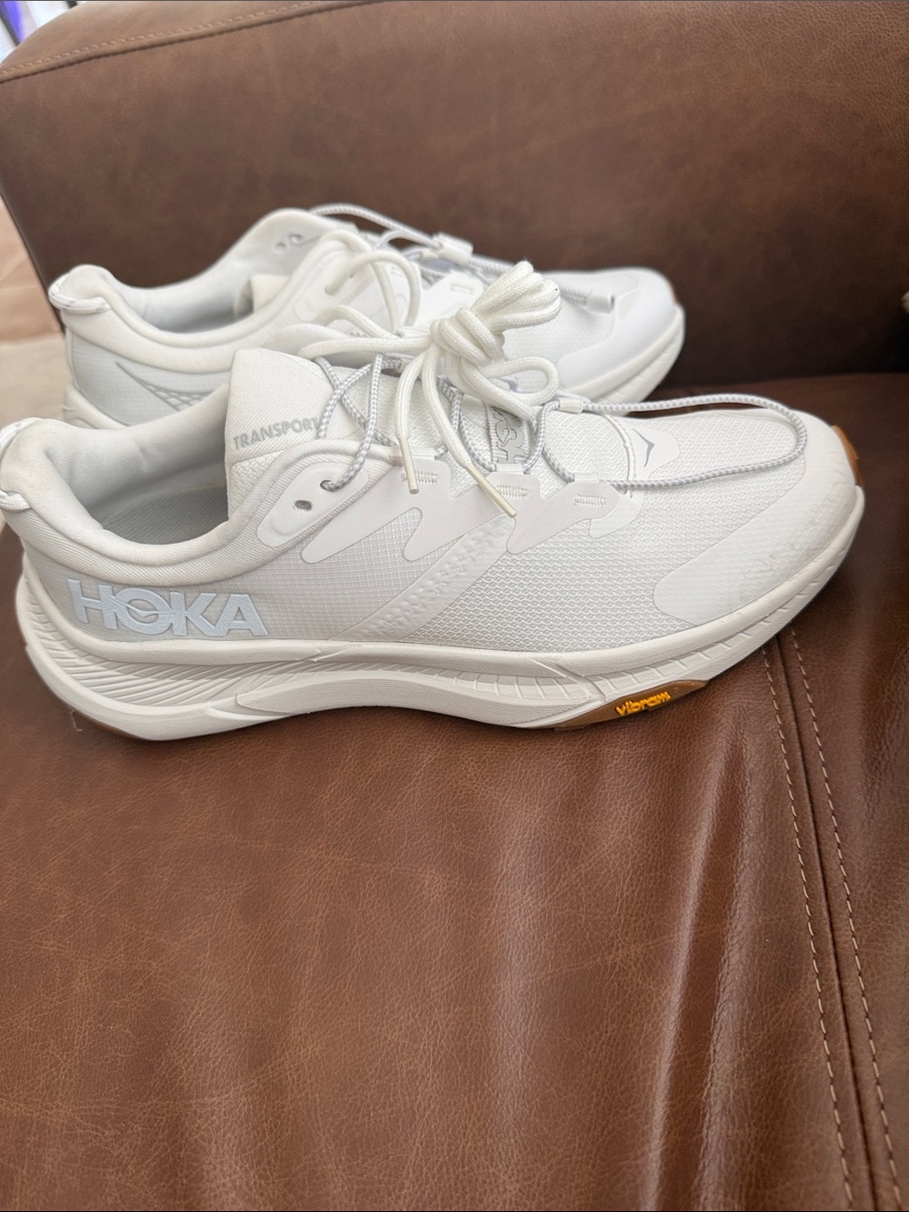 Hoka White Men's/Unisex Training Sneakers with Subtle White Accents.Brand New.